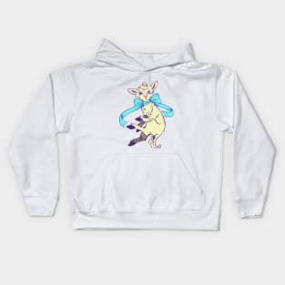 Fluffy Lamb Looking Startled in Blue Kids Hoodie